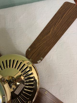 Ventilador de techo vintage madera y metal