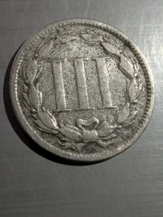 Moneda 3 Centavos USA 1867 Cuproníquel