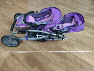 Carrello per bambole doppio viola