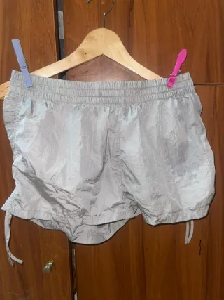 Pantaloncini donna corti argento