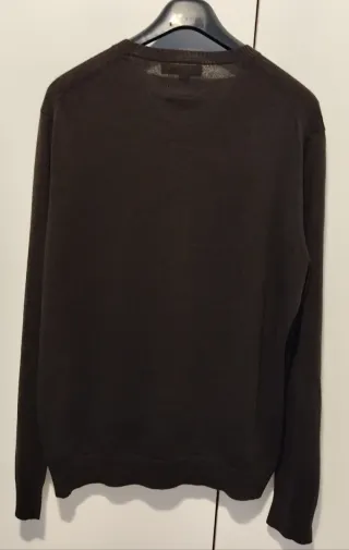 Maglione Calvin Klein Uomo Scollo a V Marrone Tagl