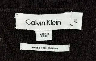 Maglione Calvin Klein Uomo Scollo a V Marrone Tagl