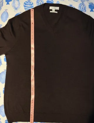 Maglione Calvin Klein Uomo Scollo a V Marrone Tagl