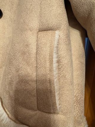 Montone donna beige e bianco