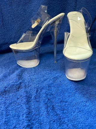 Zapatos de tacón alto transparentes talla 37