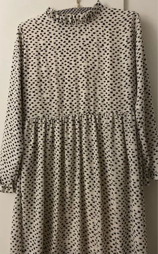 Vestido Mini Baby Doll Negro Blanco