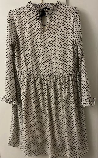 Vestido Mini Baby Doll Negro Blanco