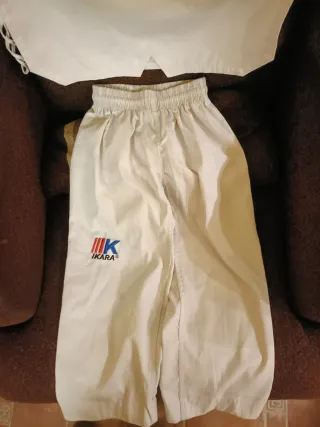 Kimono Taekwondo IKARA Blanco 120cm + protecciones