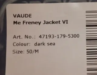 Vaude Jacket Freney VI Taglia M/50