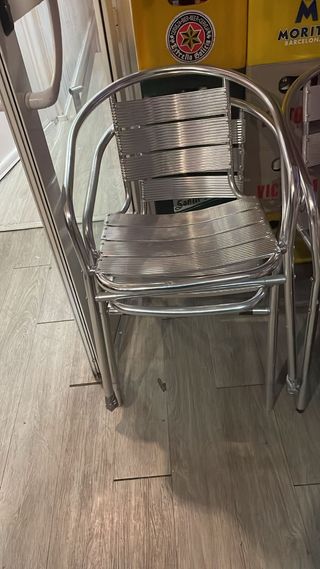 Sedie in alluminio impilabili, 6€ unità