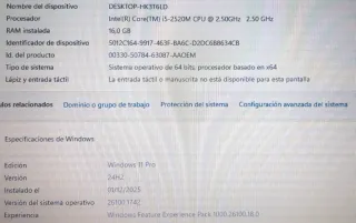 Portátil HP i5 SSD Windows 11