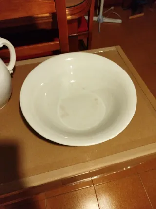 Jarra y palangana Cartuja Sevilla antigua