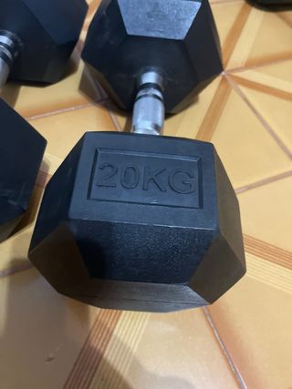 2 Mancuernas 20 kg Hexagonales