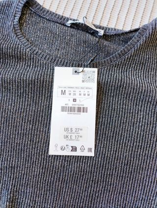 ❤️ZARA TOP PLATEADO