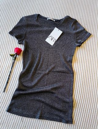 ❤️ZARA TOP PLATEADO