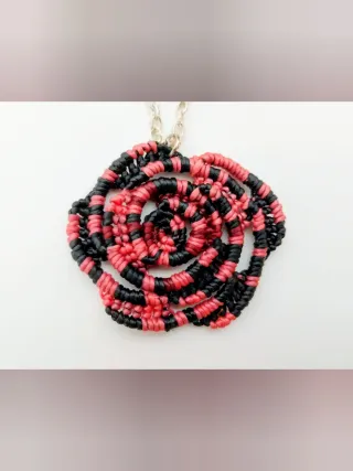 Collana Rosa Macramè