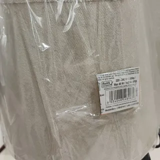 Coppia Lampade Tavolo Comodino Ceramica Tessuto