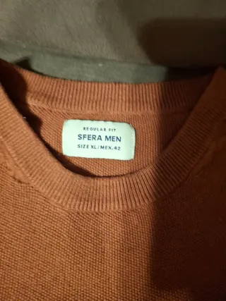 Jersey Sfera Hombre marrón. Da poca talla.