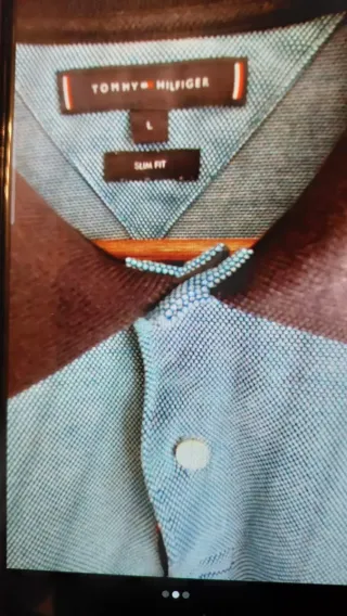 Polo Tommy Hilfiger Azzurro Collo Blu