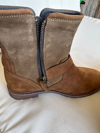 Botines de piel auténtica marrones