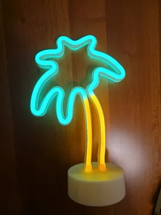 Lampada LED Palma Bicolore verde e giallo