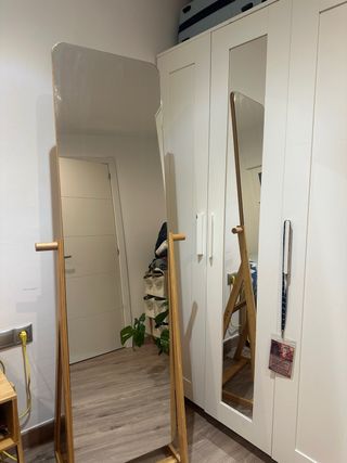 Specchio da terra in bambù