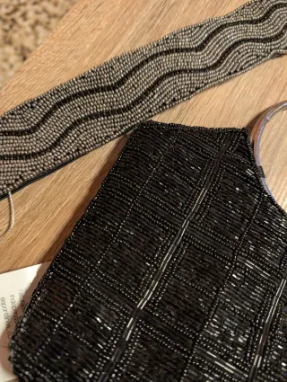 Borsa da festa con strass e cinture abbinate