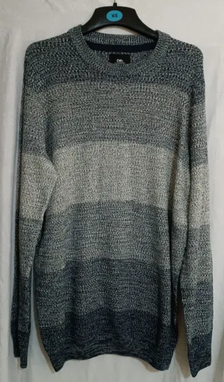 Jersey Clockhouse Talla XXL Rayas Azules/Grises