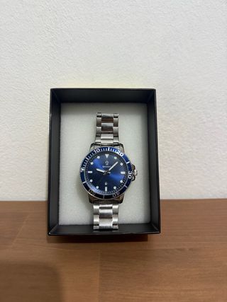 Reloj Gradient Azul y Plateado