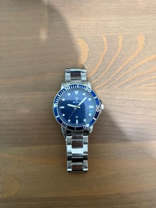 Reloj Gradient Azul y Plateado