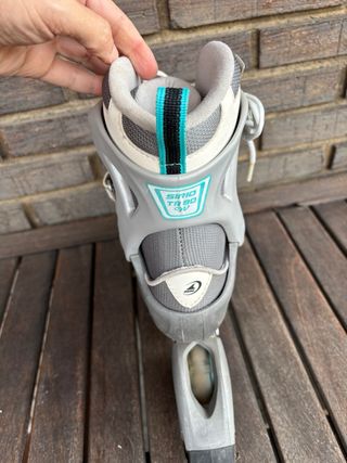 Patines Rollerblade grises y turquesa. talla 39