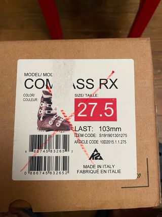 Botas de Ski K2 Talla 27.5 / 43