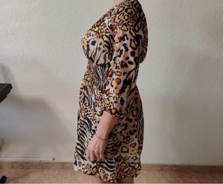 Vestido estampado animal print talla única