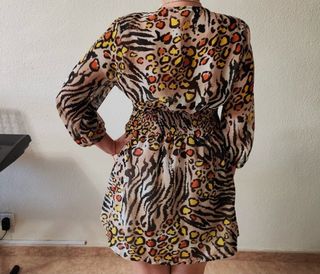 Vestido estampado animal print talla única