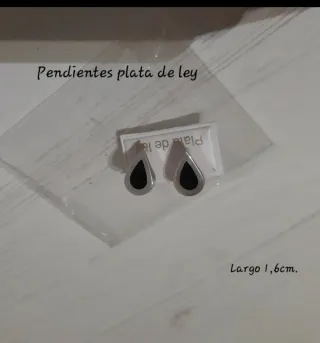 Pendientes Plata de Ley Gota