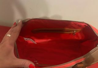 Bolso Desigual tipo bowling tonos tierra-rojo