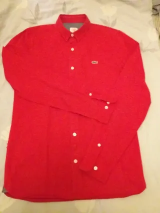 Camisa Lacoste Roja Hombre