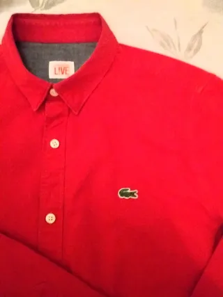 Camisa Lacoste Roja Hombre