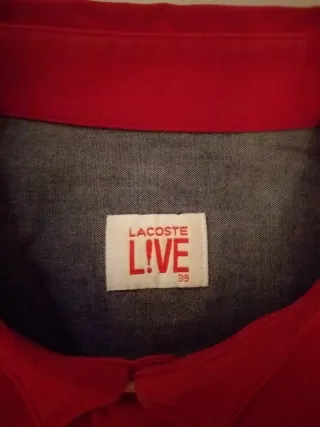 Camisa Lacoste Roja Hombre
