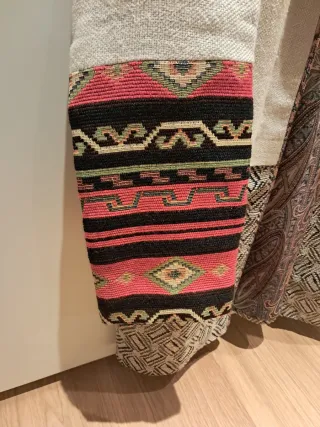 Abrigo Zara Beige Multicolor