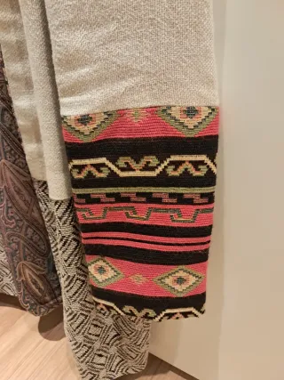 Abrigo Zara Beige Multicolor