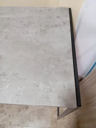 Mesa escritorio plegable Versa gris y negra