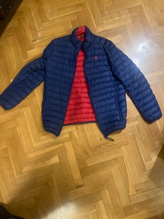 Chaqueta infantil azul marino y roja