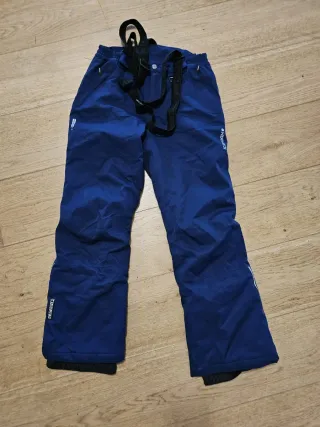 Tuta da neve bambino blu con bretelle