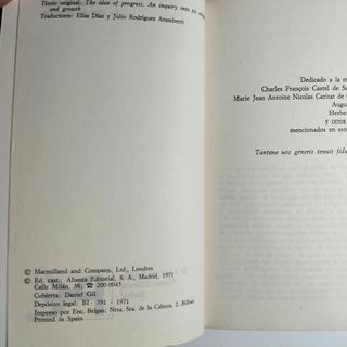 La idea de progreso. Autor John Bury.