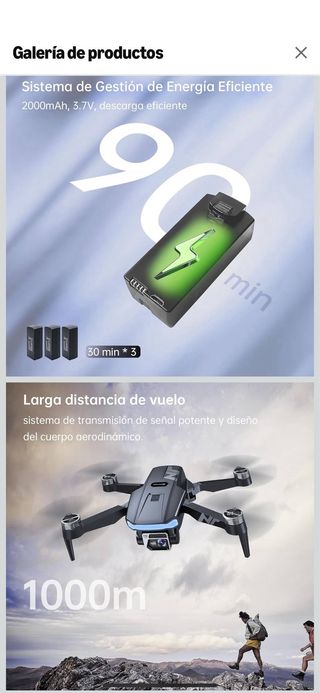 Dron NAFYRE GPS 4K HD 90 min vuelo