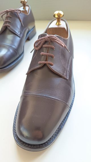 Scarpe Derby Pelle Marrone EU 41 Made in Italy