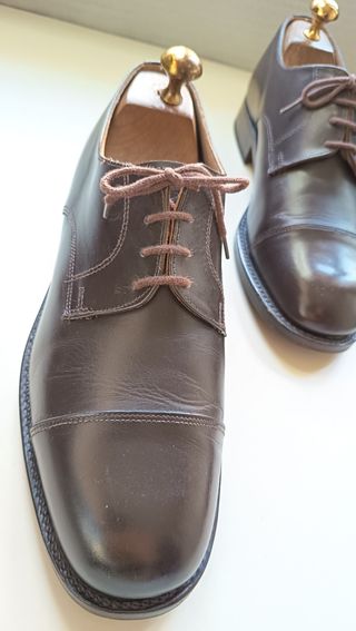 Scarpe Derby Pelle Marrone EU 41 Made in Italy