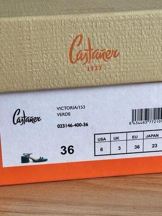 Sandalias Castañer Talla 36 Verdes Brillantes