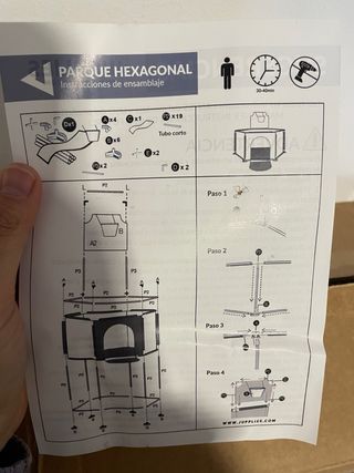 Parque Bebé JUPPLIES Hexagonal con Canasta